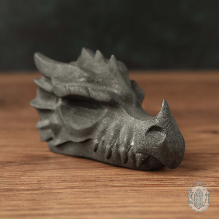 Shungite Dragon Head Carving