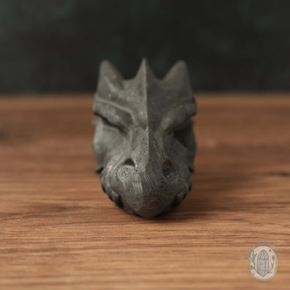Shungite Dragon Head Carving