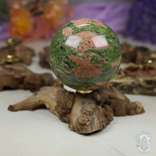 Natural Driftwood Style Single Sphere Holder Stands