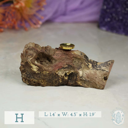 Natural Driftwood Style Single Sphere Holder Stands