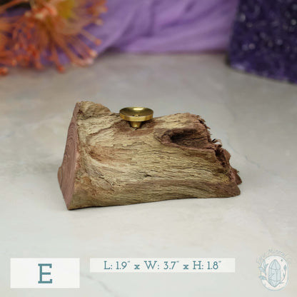 Natural Driftwood Style Single Sphere Holder Stands