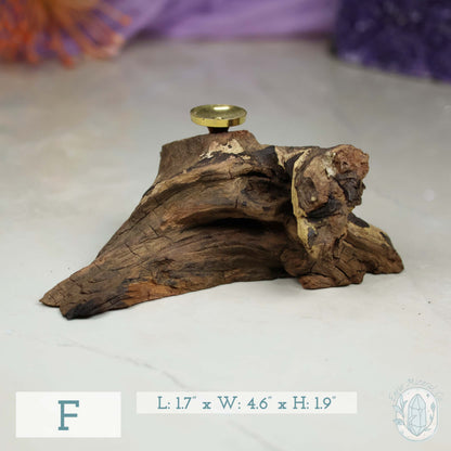 Natural Driftwood Style Single Sphere Holder Stands