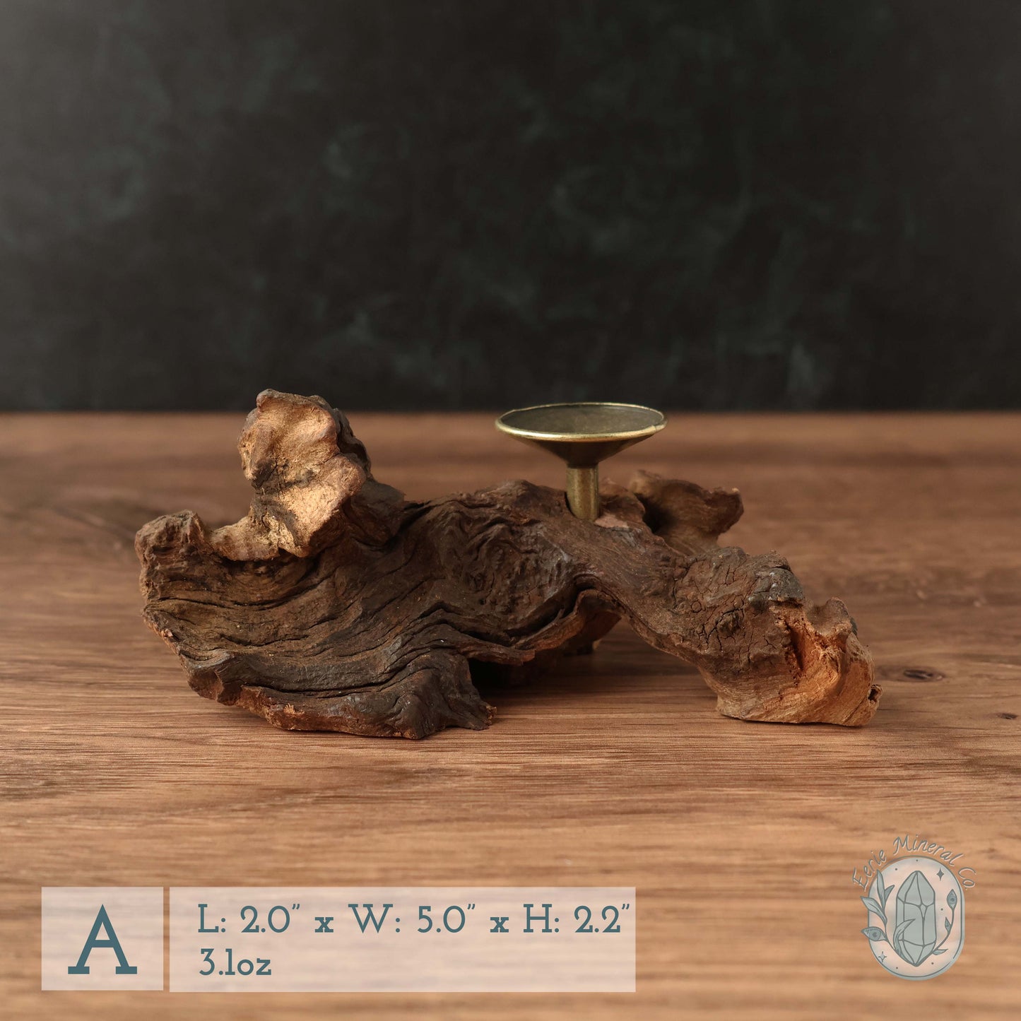 Natural Driftwood Style Single Sphere Holder Stands