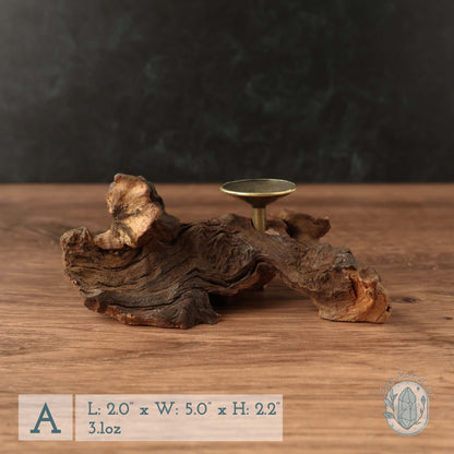 Natural Driftwood Style Single Sphere Holder Stands