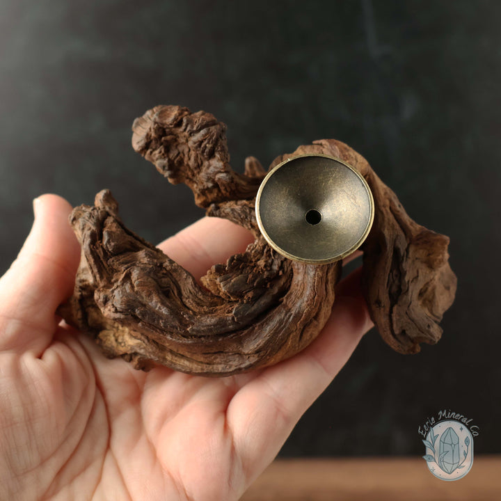 Natural Driftwood Style Single Sphere Holder Stands