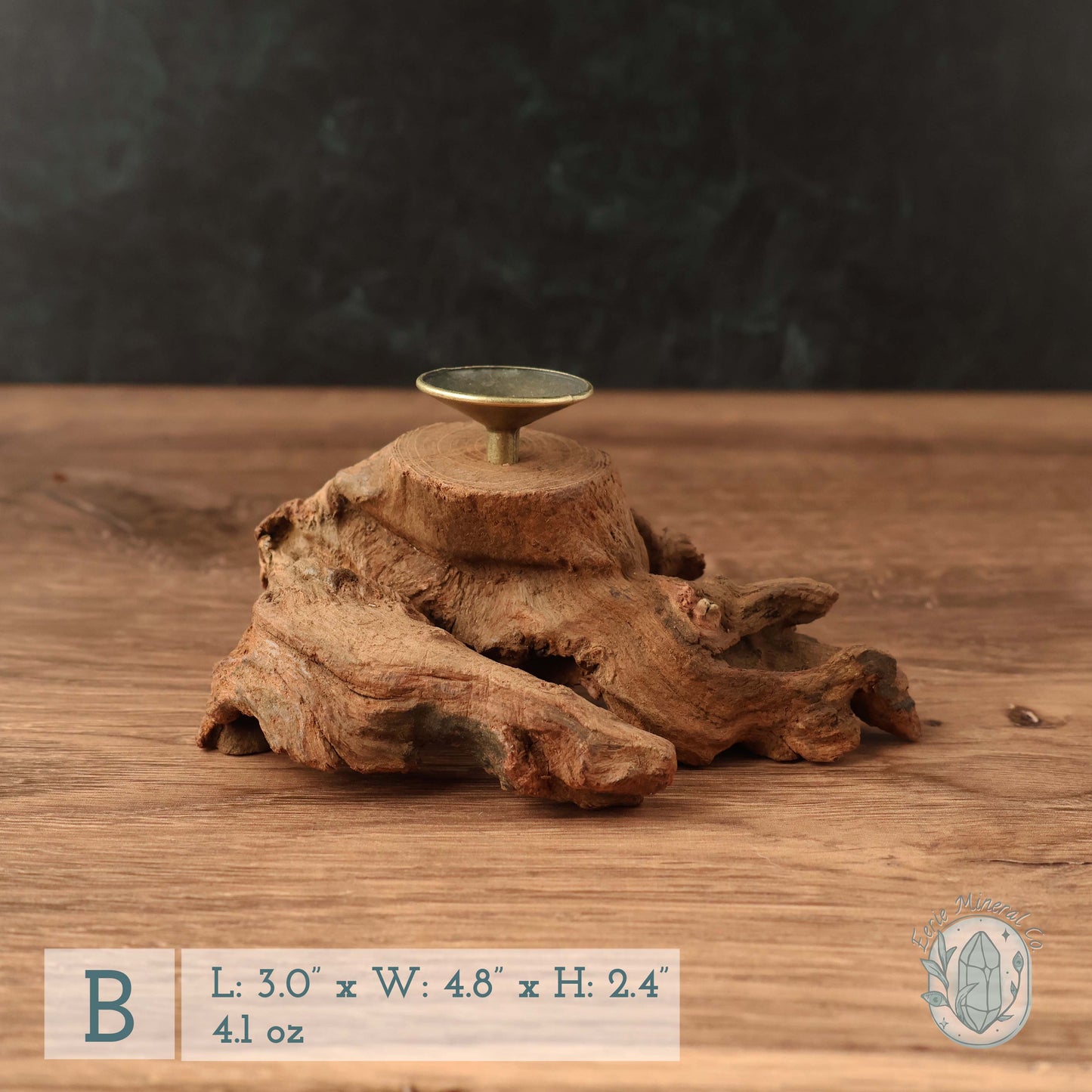 Natural Driftwood Style Single Sphere Holder Stands