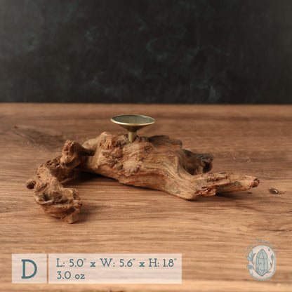 Natural Driftwood Style Single Sphere Holder Stands