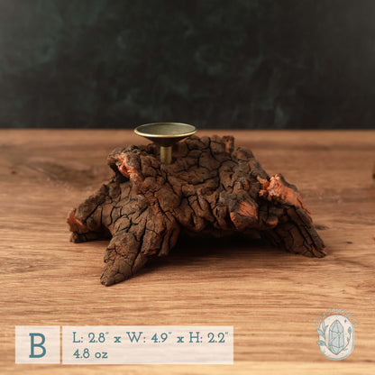 Natural Driftwood Style Single Sphere Holder Stands