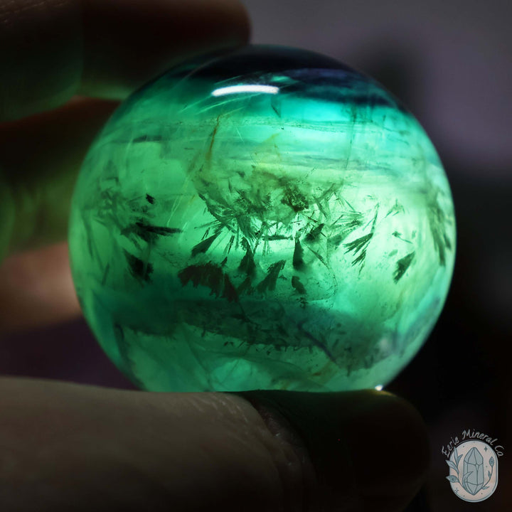 48mm Snowflake Fluorite Sphere