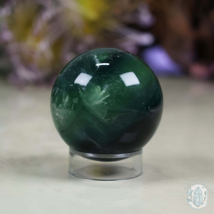 48mm Snowflake Fluorite Sphere