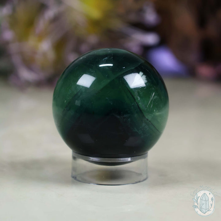 48mm Snowflake Fluorite Sphere