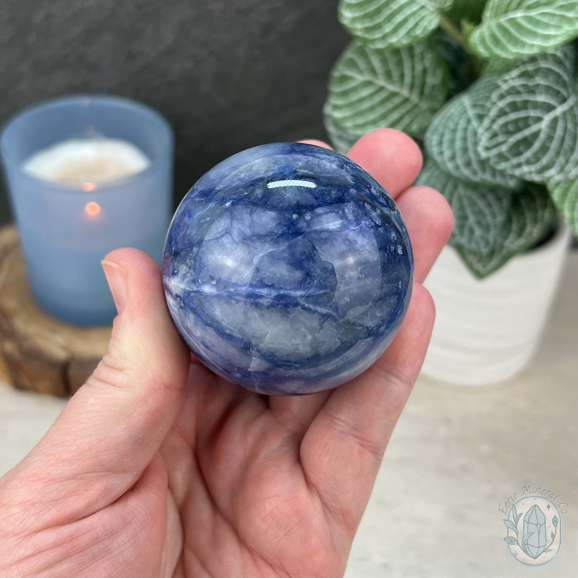 54mm UV Reactive Sodalite Polished Sphere