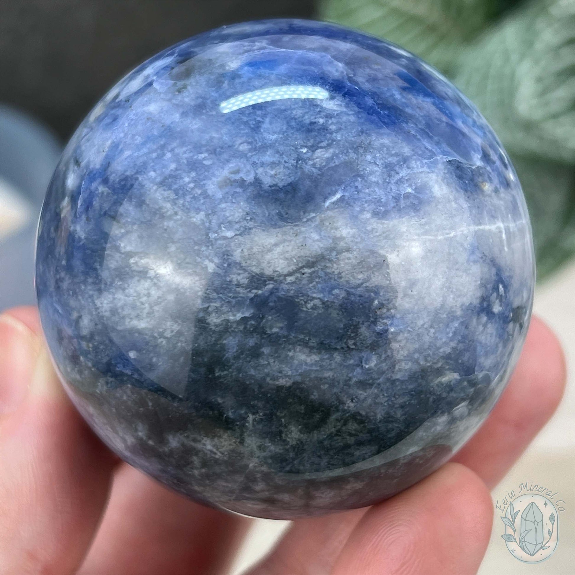 56mm UV Reactive Sodalite Polished Sphere