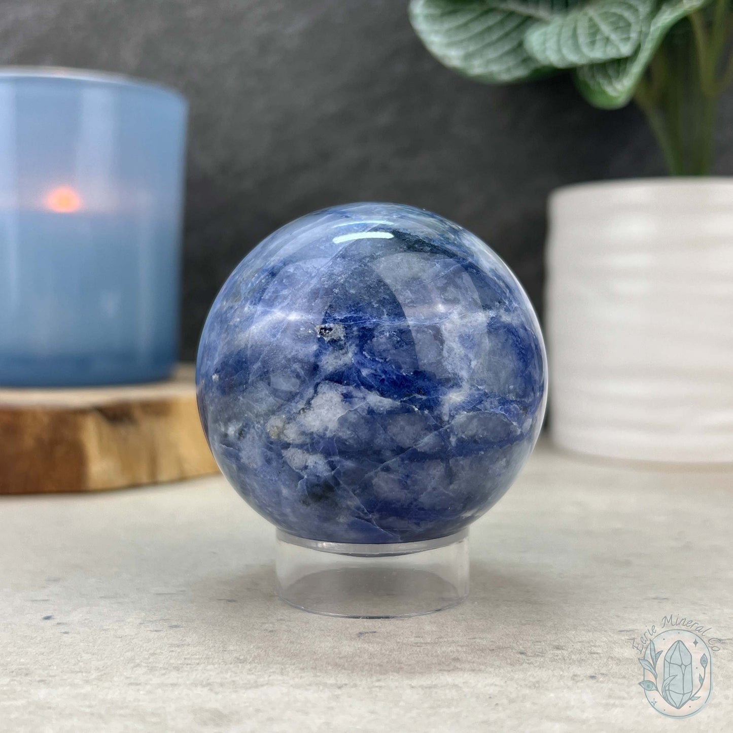 56mm UV Reactive Sodalite Polished Sphere