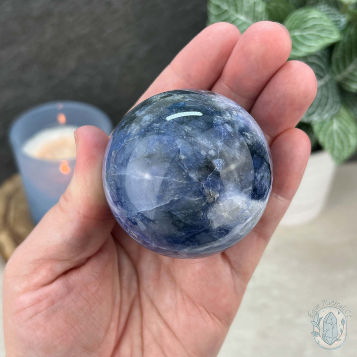 56mm UV Reactive Sodalite Polished Sphere