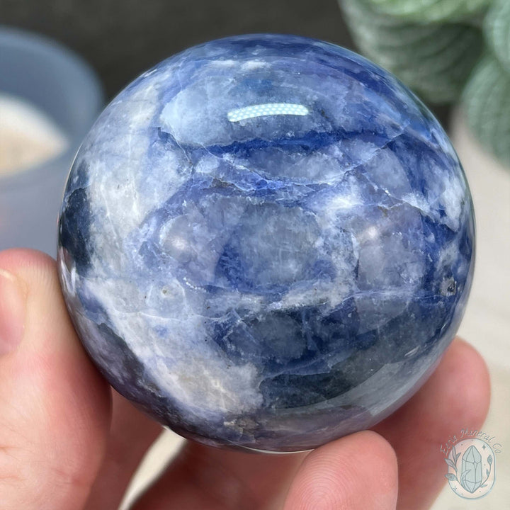 56mm UV Reactive Sodalite Polished Sphere