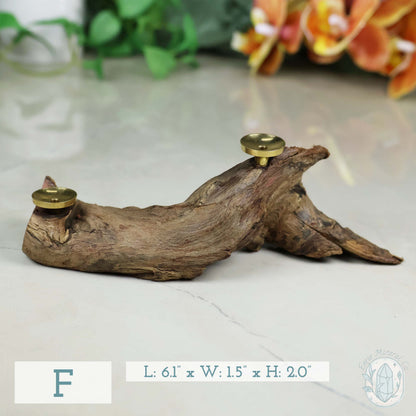 2 Sphere Holder Natural Driftwood Stands