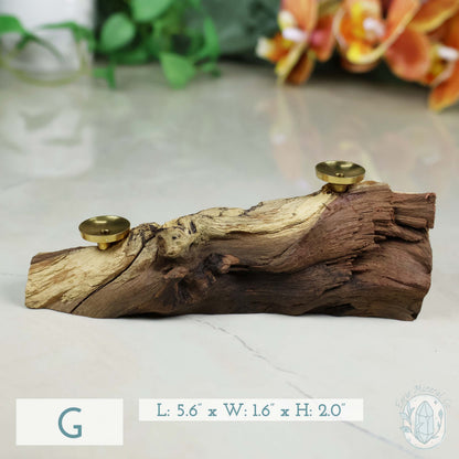 2 Sphere Holder Natural Driftwood Stands