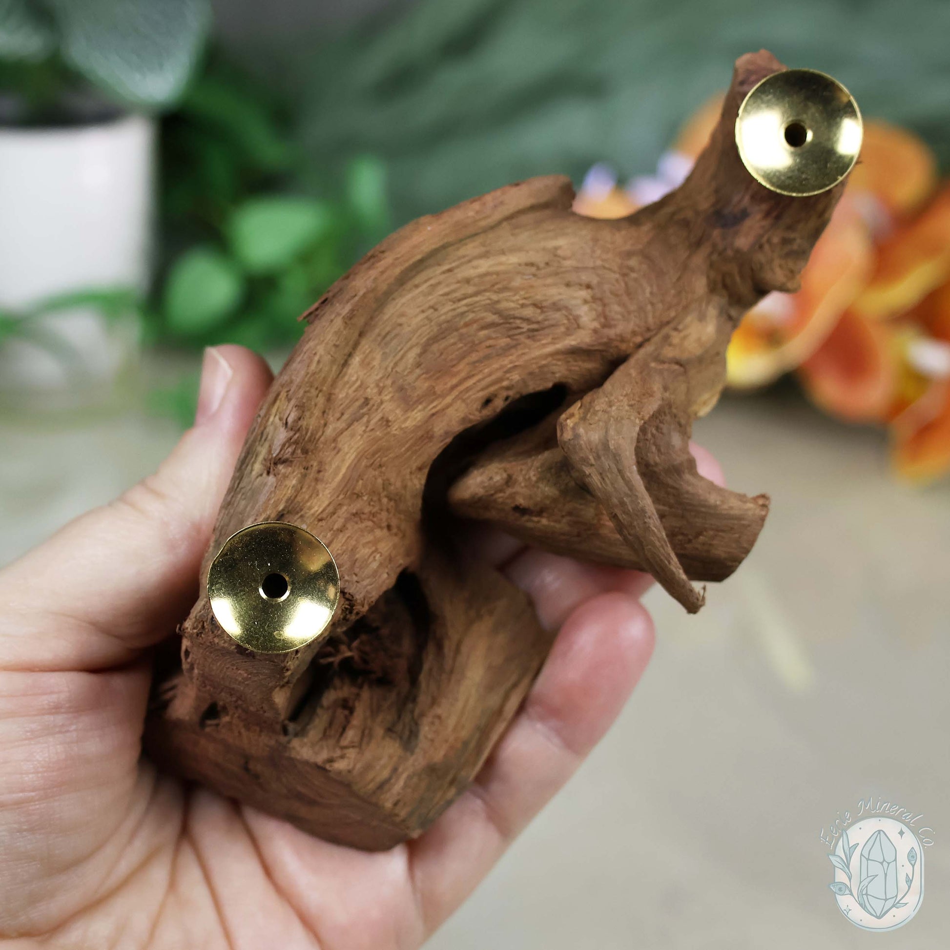 2 Sphere Holder Natural Driftwood Stands