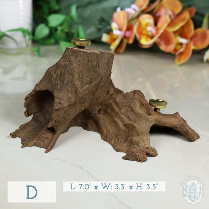 2 Sphere Holder Natural Driftwood Stands