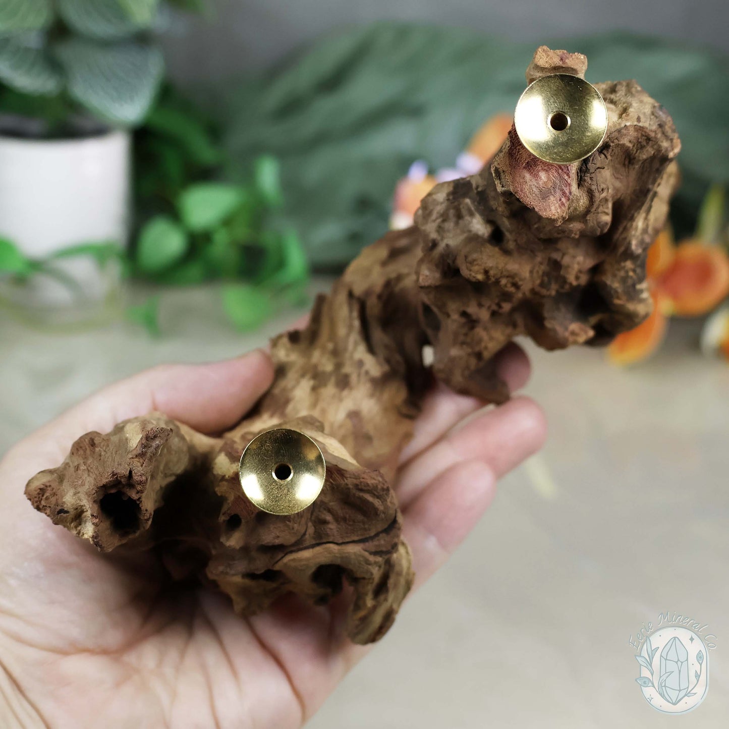 2 Sphere Holder Natural Driftwood Stands