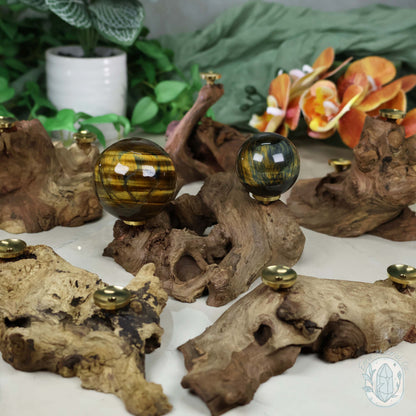 Driftwood Style 2 Sphere Holder Stands for Spheres and Eggs
