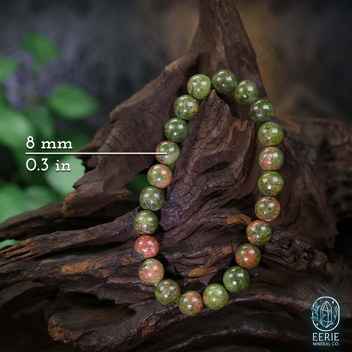 Unakite Gemstone Beaded Boho Stretch Bracelet