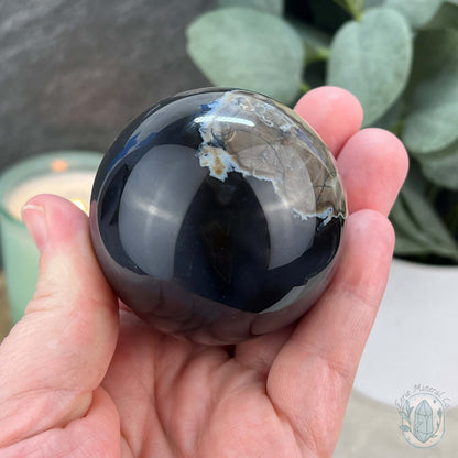 57mm UV Reactive Volcano Agate Polished Sphere