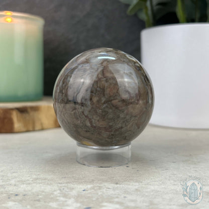 57mm UV Reactive Volcano Agate Polished Sphere