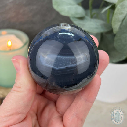 57mm UV Reactive Volcano Agate Polished Sphere