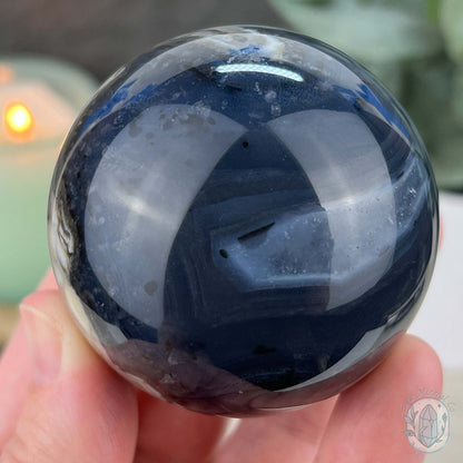 57mm UV Reactive Volcano Agate Polished Sphere