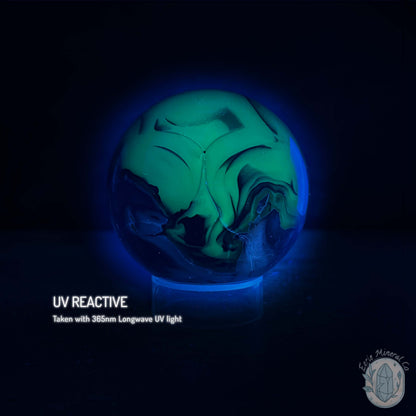 56mm UV Reactive Volcano Agate Polished Sphere