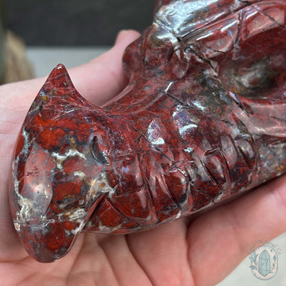 Warring States Agate Dragon Skull Carving