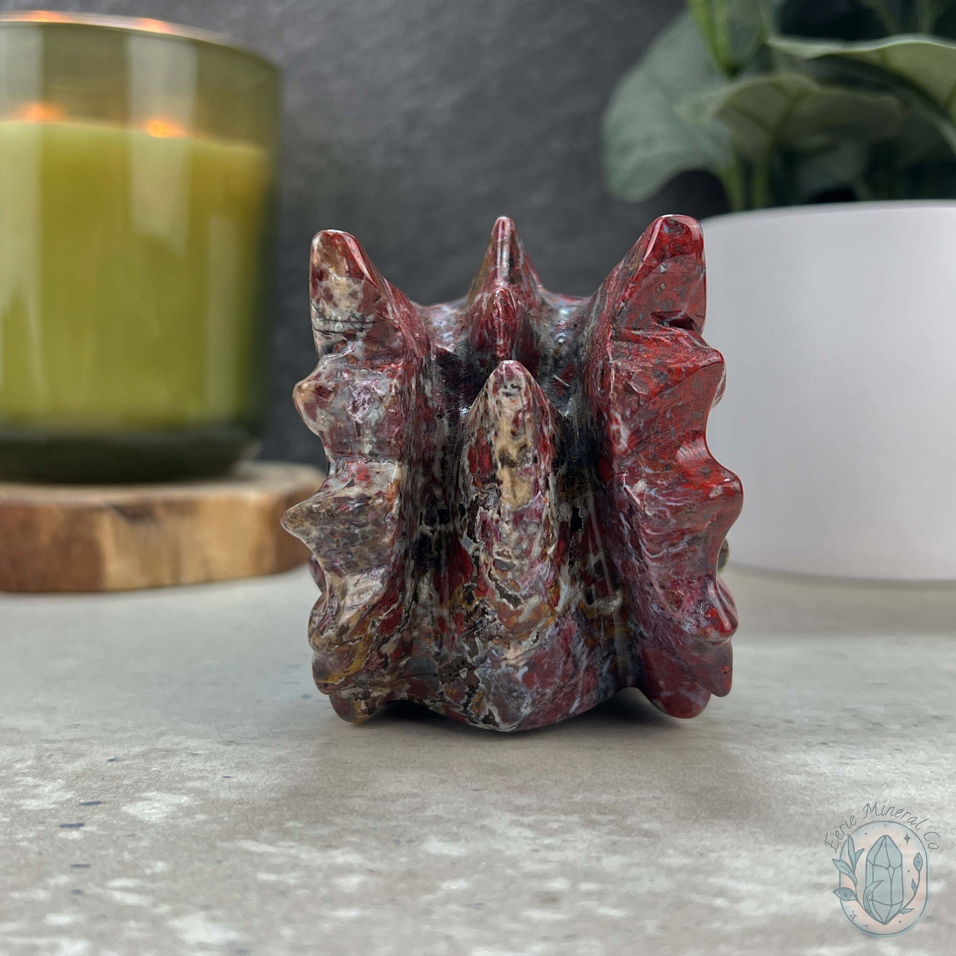 Warring States Agate Dragon Skull Carving
