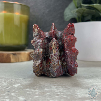 Warring States Agate Dragon Skull Carving
