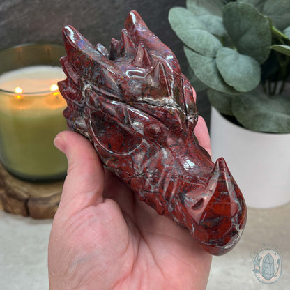 Warring States Agate Dragon Skull Carving