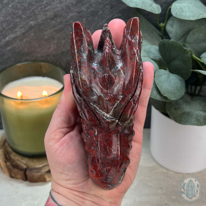 Warring States Agate Dragon Skull Carving