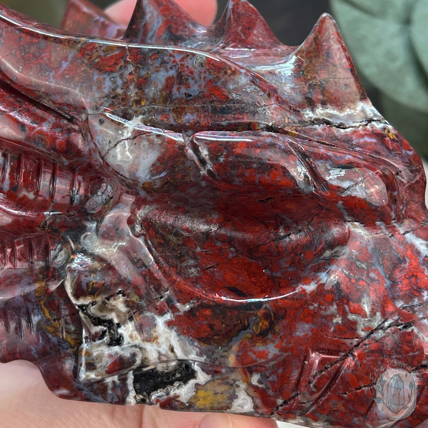 Warring States Agate Dragon Skull Carving