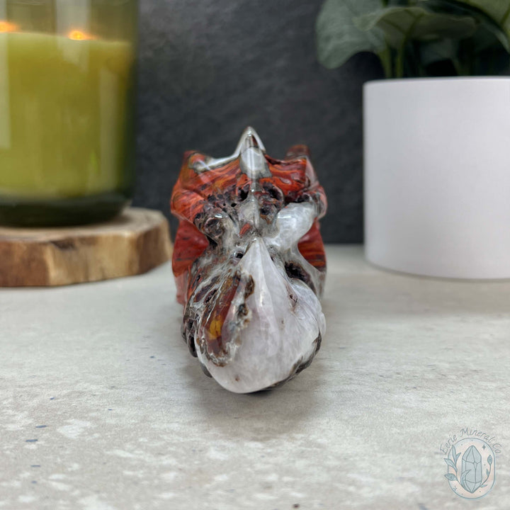 Warring States Agate Dragon Skull Carving