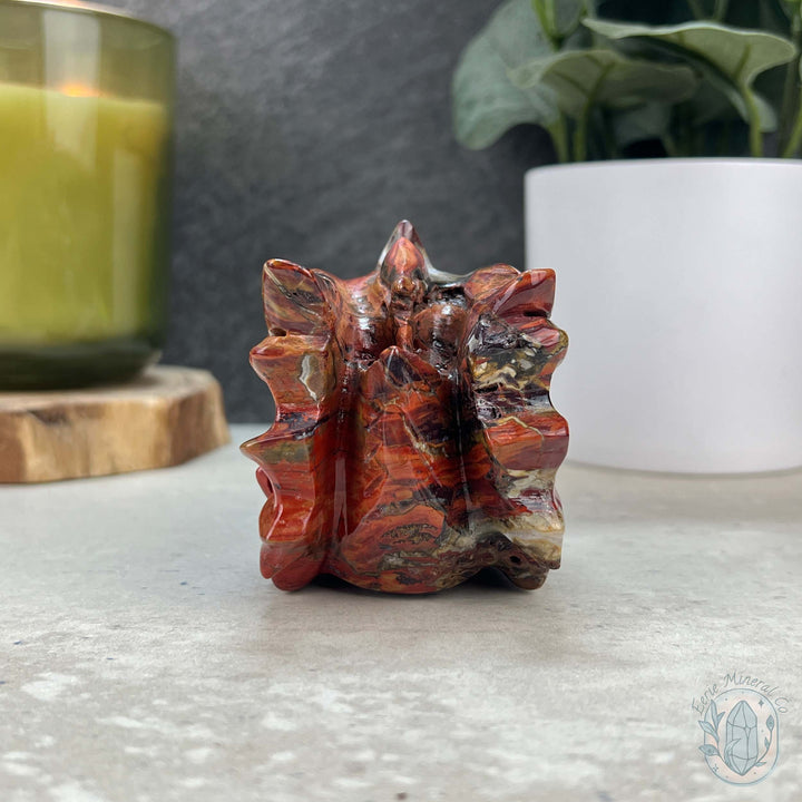 Warring States Agate Dragon Skull Carving