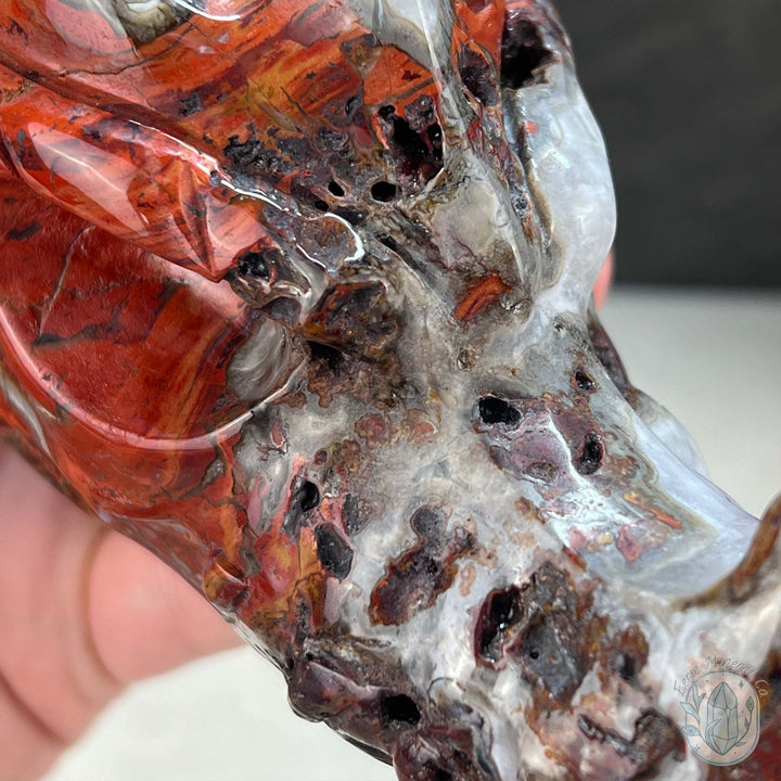 Warring States Agate Dragon Skull Carving