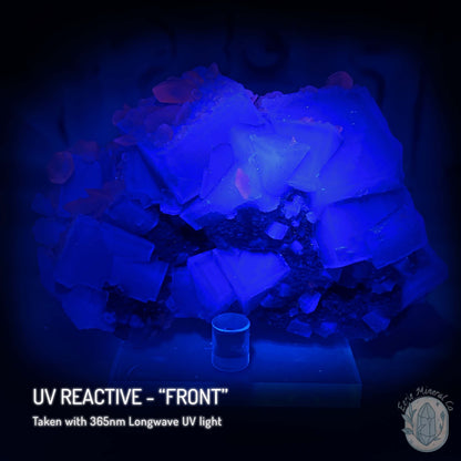 UV Reactive Yaogangxian Blue Fluorite And Calcite Specimen