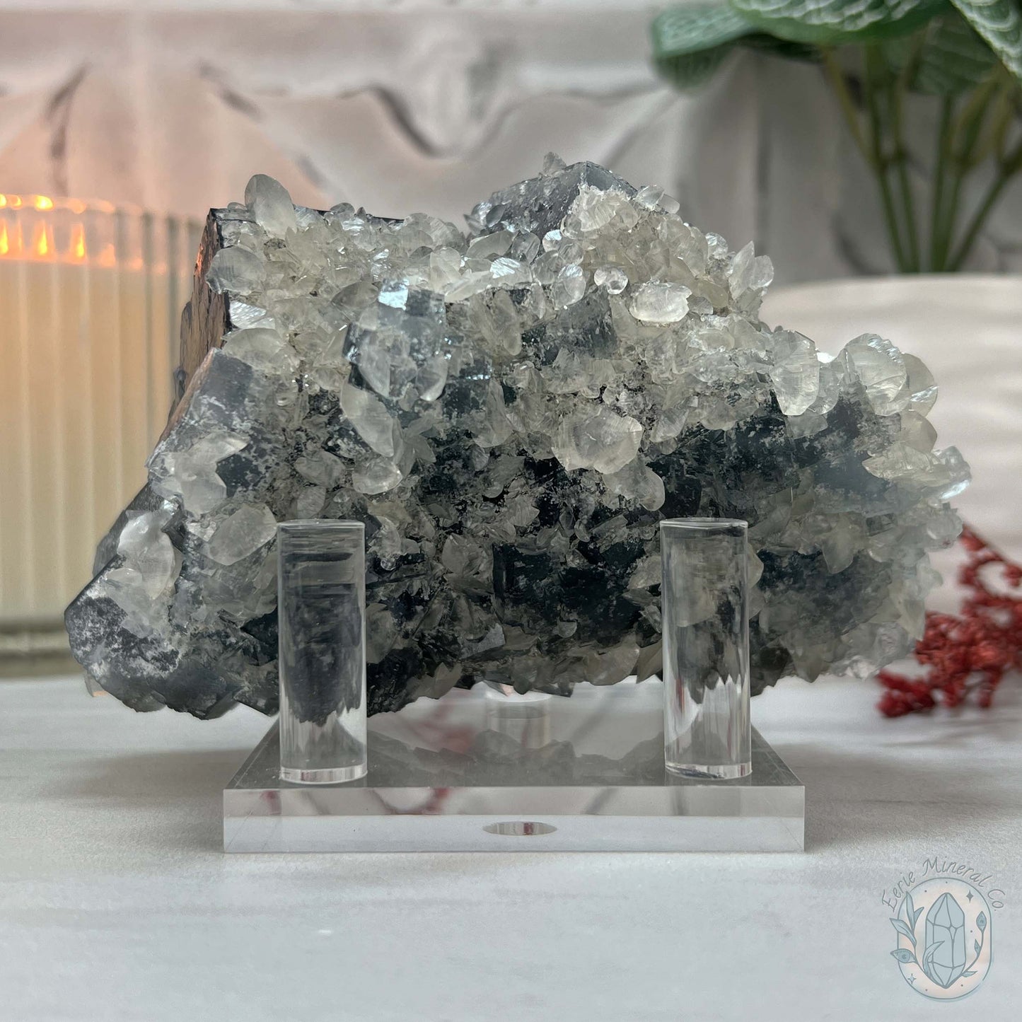 UV Reactive Yaogangxian Blue Fluorite And Calcite Specimen