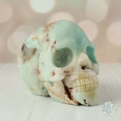 4.5" Polished Amazonite Skull Carving