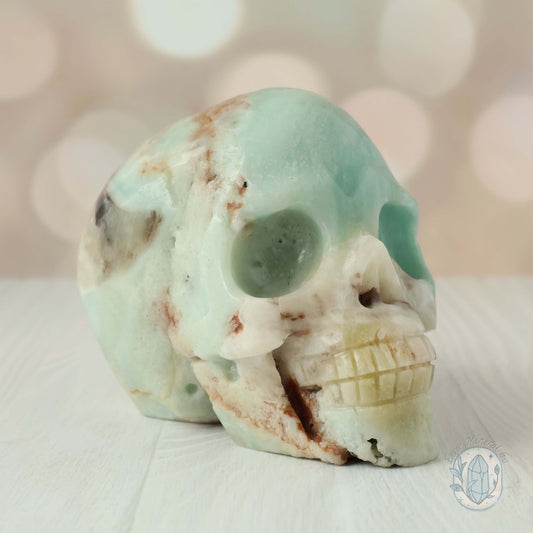 4.5" Polished Amazonite Skull Carving