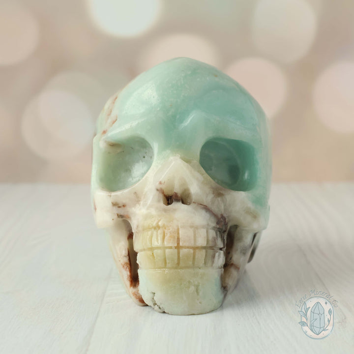 4.5" Polished Amazonite Skull Carving