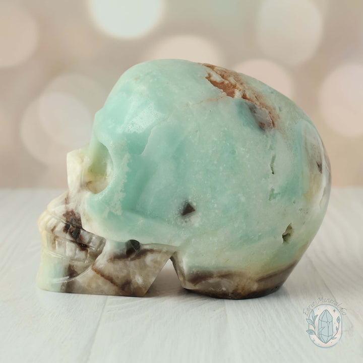 4.5" Polished Amazonite Skull Carving