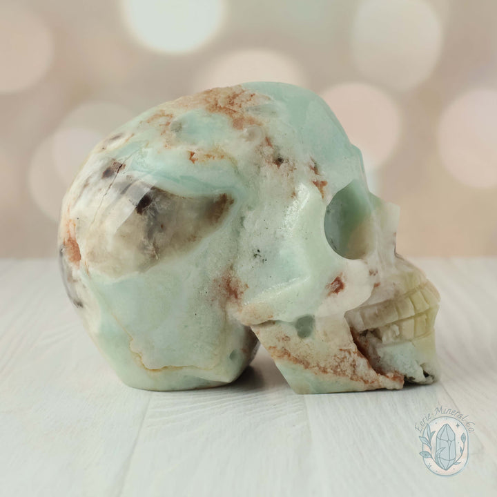 4.5" Polished Amazonite Skull Carving