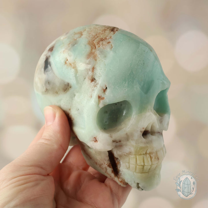 4.5" Polished Amazonite Skull Carving