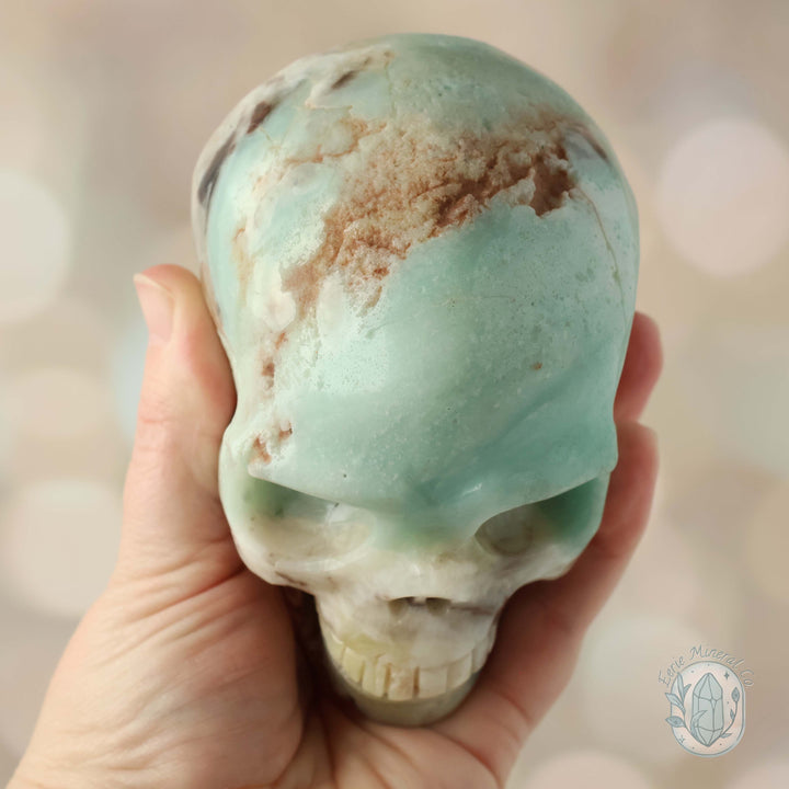 4.5" Polished Amazonite Skull Carving